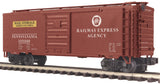 MTH Premier 20-93122 Pennsylvania Box Car #100688 RAILWAY EXPRESS AGENCY REA MAIL STORAGE AKRON-COLUMBUS O SCALE Like New