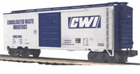 MTH Premier 20-93155 Consolidated Waste Industries Box Car #CWI. O SCALE NEW