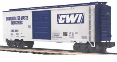 MTH Premier 20-93155 Consolidated Waste Industries Box Car #CWI. O SCALE NEW