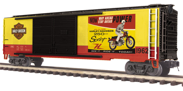 MTH Premier 20-93509 Harley-Davidson Double Door 50' Box Car #1962 O SCALE Like New