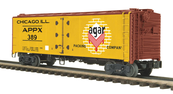 MTH Premier 20-94084 Agar Packing Co. 40' Steel Sided Reefer Car O SCALE Like New
