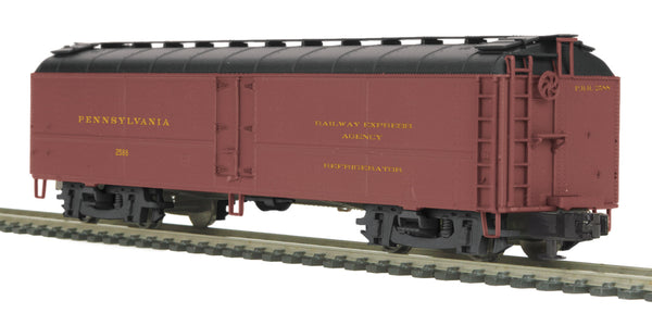 MTH Premier 20-94134 Pennsylvania R50B Express Reefer Car - Pennsylvania (Black trucks) O SCALE new