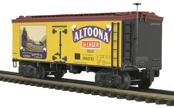 MTH Premier 20-94314 Altoona Beer 36 Lager 36' Woodsided Reefer Car O SCALE NEW