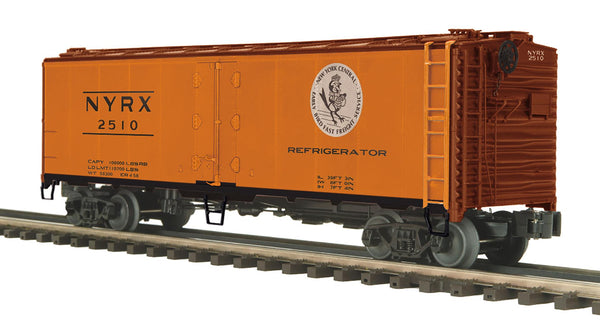 MTH Premier 20-94594 New York Central NYC Early Bird fast freight service 40 Steel Sided Reefer Car O SCALE Like New