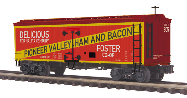 MTH Premier 20-94621 Pioneer Valley Ham and Bacon 36 Woodsided Reefer Car .#805 O SCALE NEW