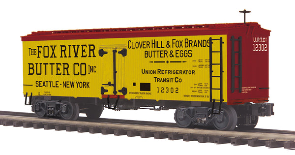 MTH Premier 20-94624 Fox River Butter 36 Woodsided Reefer Car #12302 O SCALE NEW