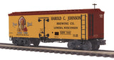 MTH Premier 20-94649 Rose Bud Lager Beer Lomira WI 36 Woodsided Reefer Car O Scale  Like New