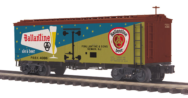 MTH Premier 20-94656 Ballantine Beer 36 Woodsided Reefer Car #40816 O SCALE NEW