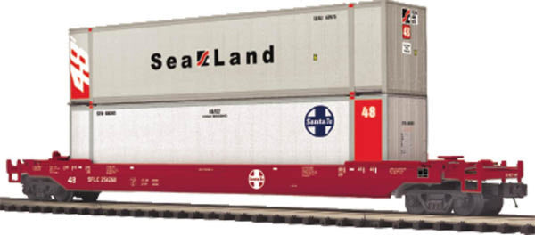 MTH Premier 20-95113 Santa Fe Husky Stack Car 254260 O SCALE NEW