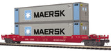 MTH 20-95174 Northwestern Oklahoma Husky Stack Intermodal Car w Maersk Containers O SCALE NEW Damaged Box