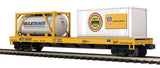 MTH Premier 20-95223 Union Pacific Flat Car w/Tank Container & 20' Container #800911. O SCALE NEW