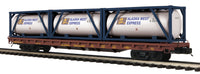 MTH Premier 20-95244 Alaska 60' Flat Car w/(3) Tank Containers #12728. O SCALE NEW