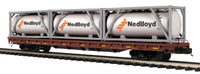 MTH Premier 20-95292 Norfolk Southern 60' Flat Car w/3 Tank Containers . O SCALE NEW