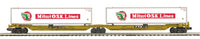 MTH Premier 20-95320 TTX O Scale Premier 2-Car Spine Car Set with (2) 48' Containers. O SCALE NEW