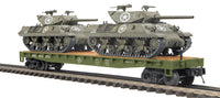 MTH Premier 20-95326 U.S. Army Flat Car w/ M10 Wolverine Tank . O SCALE NEW