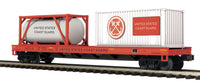 MTH Premier 20-95387 U.S. Coast Guard Flat Car w/Tank Container & 20' Container O SCALE. NEW