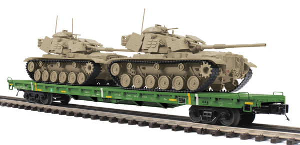 MTH Premier 20-95471 U.S. Army 60 Flat Car w/(2) M60 Tanks - U.S. Army Car No. 40249. O SCALE NEW