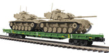 MTH Premier 20-95471 U.S. Army 60 Flat Car w/(2) M60 Tanks . O SCALE NEW Damaged Box