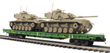 MTH Premier 20-95471 U.S. Army 60 Flat Car w/(2) M60 Tanks #40249 O SCALE NEW Damaged Box