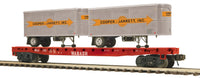 MTH Premier 20-95499 Wabash Flat Car w/(2) PUP Trailers - Wabash No. 142 O SCALE NEW