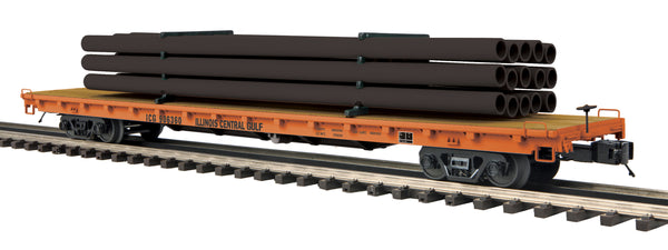 MTH Premier 20-95575 Illinois Central Gulf 60 Flat Car w/Pipe Load  906360 O SCALE NEW