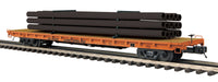 MTH Premier 20-95576 Illinois Central Gulf 60 Flat Car w/Pipe Load #910302. O SCALE NEW