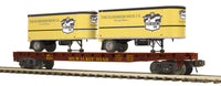 MTH Premier 20-95590 Milwaukee Road Flat Car w/(2) PUP Trailers No. 92213. O SCALE NEW