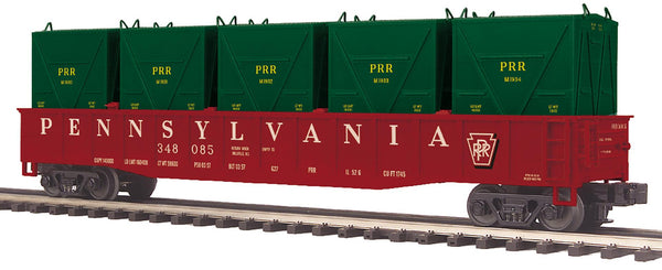 MTH Premier 20-95677 Pennsylvania PRR Gondola Car w/LCL Containers O SCALE Like New