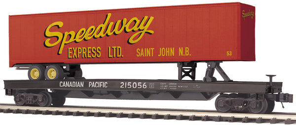 MTH Premier 20-95702 Canadian Pacific CP Flat Car w/ 48 Trailer #215061 limited O SCALE NEW