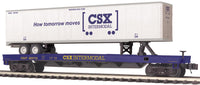 MTH Premier 20-95703 CSX Premier Flat Car w/ 48 Trailer #603777 limited O Scale NEW