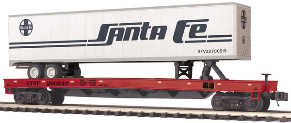 MTH Premier 20-95704 Santa Fe Premier Flat Car w/ 48 Trailer #290553 limited O Scale NEW