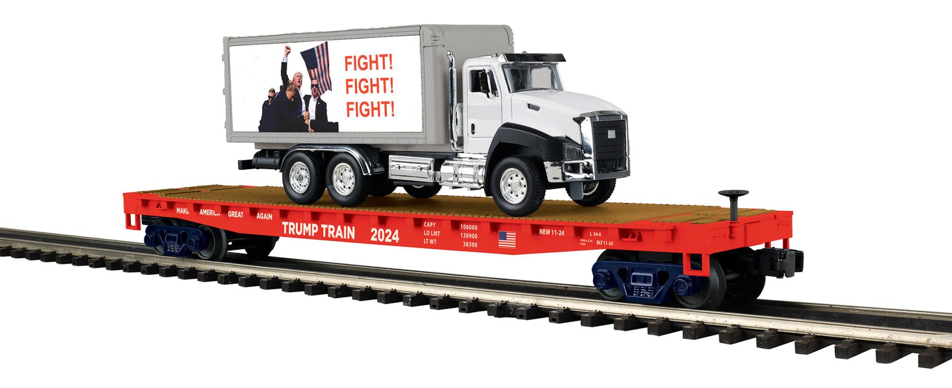 MTH Premier 20-95803 Donald J. Trump O Scale Premier Flat Car with Box