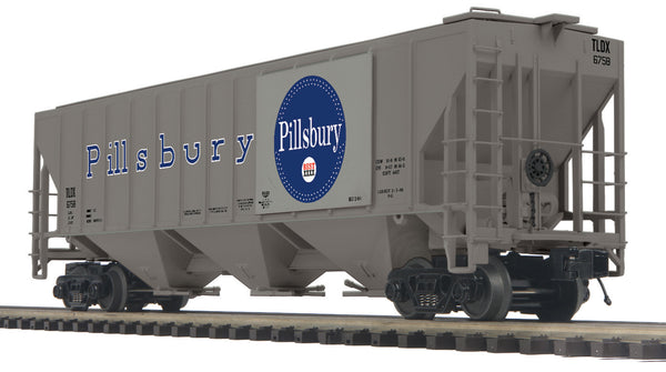 MTH Premier 20-97319 Pillsbury Ps-2CD High-Sided Hopper Car #6758. O SCALE Like New