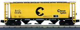 MTH Premier 20-97405 B&O  Chessie 3-Bay Cylindrical Hopper Car O SCALE Like New