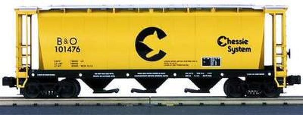 MTH Premier 20-97405 B&O  Chessie 3-Bay Cylindrical Hopper Car O SCALE Like New