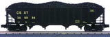 MTH Premier 20-97408 Norfolk & Western 4-Bay Hopper Car . O SCALE Like New Damaged Box