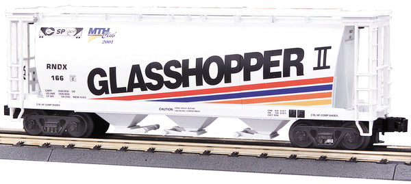 MTH Premier 20-97442 Glasshopper 3-Bay Cylindrical Hopper Car - Glasshopper II #MTHRRC. O SCALE NEW