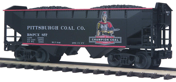 MTH Premier 20-97517 Pittsburgh/Champion Coal Co. O Scale Premier 2-Bay Offset Hopper Car NEW