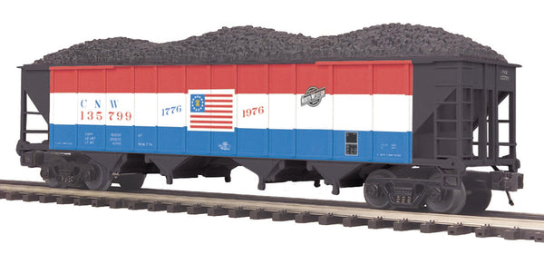 MTH Premier 20-97565 Chicago & North Western bicentennial 4-Bay Hopper Car . O SCALE NEW