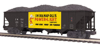 MTH Premier 20-97886 Indianapolis Power & Light 4-Bay Hopper Car w/Coal Load #10074. O SCALE NEW