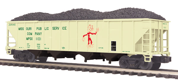 MTH Premier 20-97902 Missouri Public Service 4-Bay Hopper Car w/Coal Load #1100. O SCALE NEW