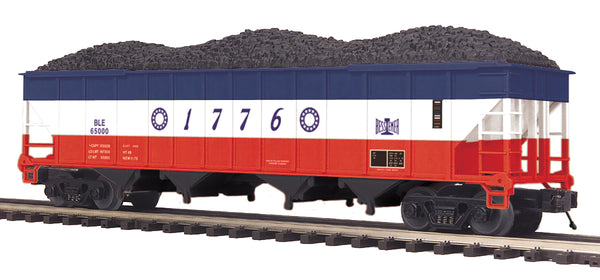 MTH Premier 20-97909 Bessemer & Lake Erie 4-Bay Hopper Car w/Coal Load #1776. O SCALE Used Excellent