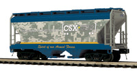 MTH Premier 20-97962 CSX veterans 2-Bay Centerflow Hopper #1776. O SCALE NEW limited