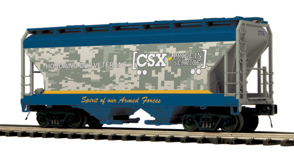 MTH Premier 20-97962 CSX veterans 2-Bay Centerflow Hopper #1776. O SCALE NEW limited