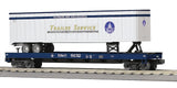 MTH 20-98115 BALTIMORE & OHIO Flatcar w/ 48' Trailer Premier O Scale Like New