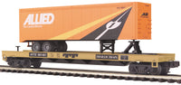 MTH Premier 20-98154 Trailer Train Flatcar w 40' Allied Trailer 981461 O SCALE Like New