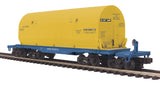 MTH Premier 20-98399 CSX 47' TTX Heavy Duty Flat Car w/Cover #600510. O SCALE Like New Damaged Box