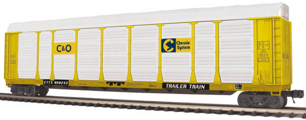 MTH 20-98920 Premier Chessie System C&O Corrugated Auto Carrier 802679  O SCALE NEW