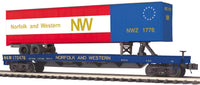 MTH Premier 20-98928 Norfolk & Western Flat Car w/ 48' Trailer Bicentennial 1776 O SCALE NEW