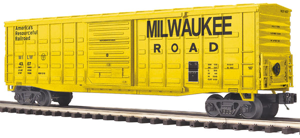 MTH Premier 20-99374 Milwaukee Road 50 Waffle Box Car O Scale Road #4307 NEW